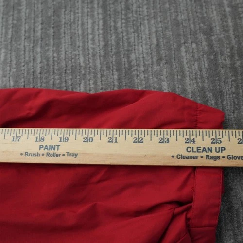 GH Bass Jacket Men Full ZIp Broken Hoodie Windbreaker Red Pockets Nylon 2XL image 9