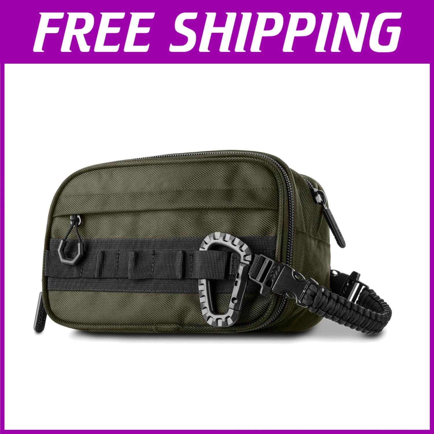 Durable Tactical Dopp Kit with 6 Compartments for Men's Grooming Essentials