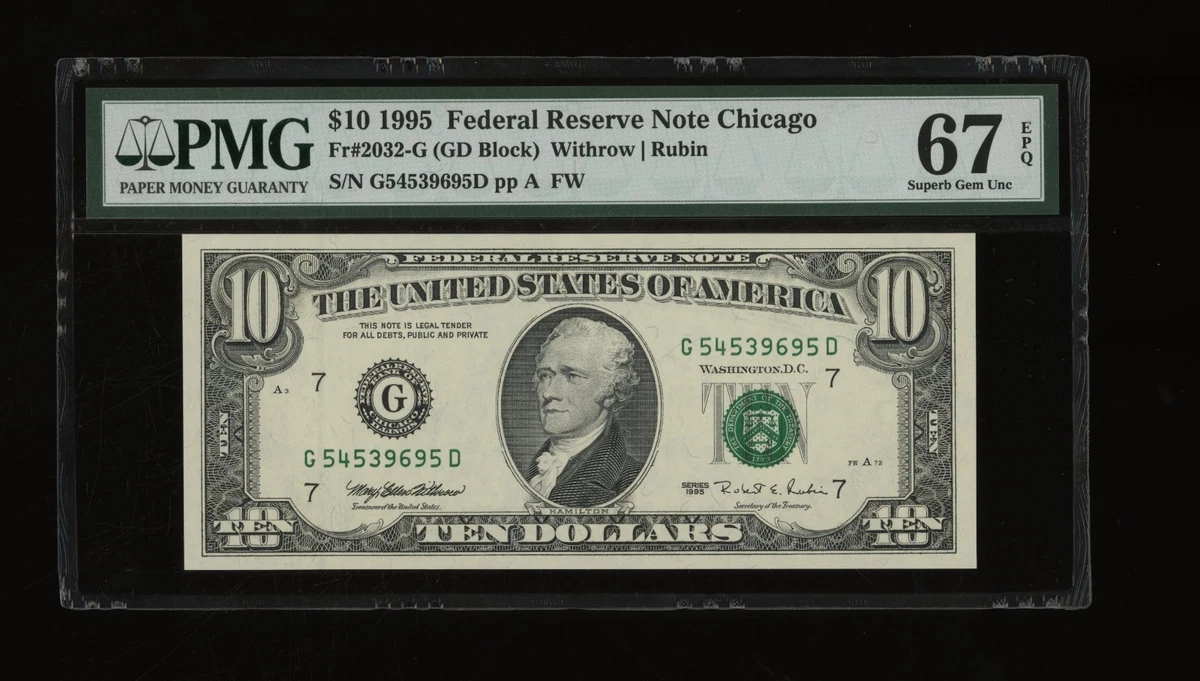 1995 $10 US Federal Reserve Small Notes for sale | eBay