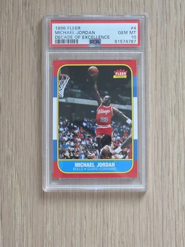 1996 Fleer Michael Jordan #4 - Decade of Excellence PSA 10