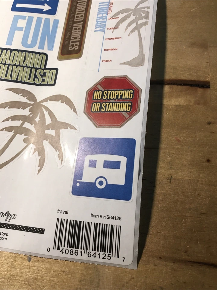 Heidi Swapp TRAVEL TRAILER VACATION  Stickers  2006 - Image 3 of 4