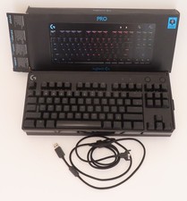 Logitech G PRO TKL Wired Mechanical GX Blue Clicky Gaming Keyboard w/ RGB used