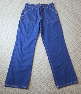 ZARA Cargo/Painter Pants Womens Size 8 Blue Utility Style Y2K