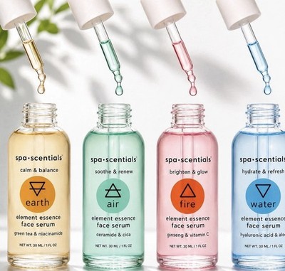 spa scentials Element Essence Face Serum Set 1 fl oz Each Niacinamide Hydrating