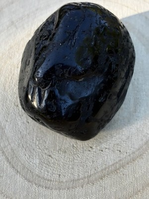 Extra großer Jumbo schwarzer Turmalin Trommel 100g Kristall Edelstein