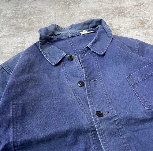 Chaqueta de trabajo de algodón azul francés VETRA - Imagen 7 de 8
