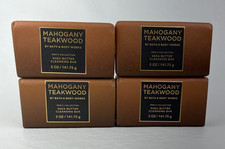 4 Bath  Body Works Mahogany Teakwood Men  s Shea Butter Cleansing Soap Bars