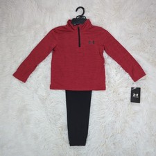 Boys 4-8 Under Armour Branded 1/4 Zip Twist 2-piece Set