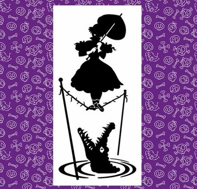 THE HAUNTED MANSION SILHOUETTE VINYL-AUFKLEBER, HALLOWEEN, GRUSELIG, DISNEY 8''