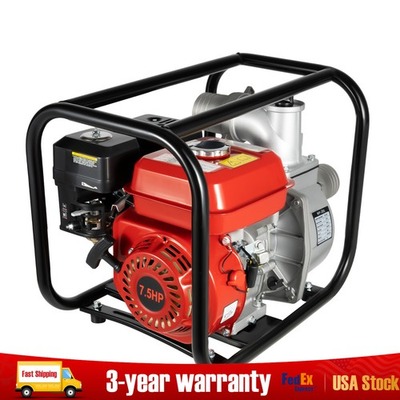 #ad 7.5HP 3000W Gas Power Semi Trash Water Pump High Pressure Garden Irrigation $422.56
