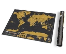 Deluxe Travel Scratch Off Map Personalized World Map Poster Luckies Personal Log