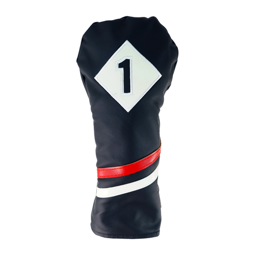RAM GOLF PREMIUM VINTAGE STYLE PU LEATHER HEADCOVERS, RETRO BLACK - Picture 2 of 7