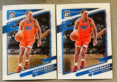 2 Lot 2021-22 Panini Donruss Optic Basketball NBA #27 Darius Bazley Base Card