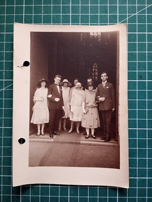 BX138 schönes Foto um 1920 Hochzeit Familien Strabon Gold