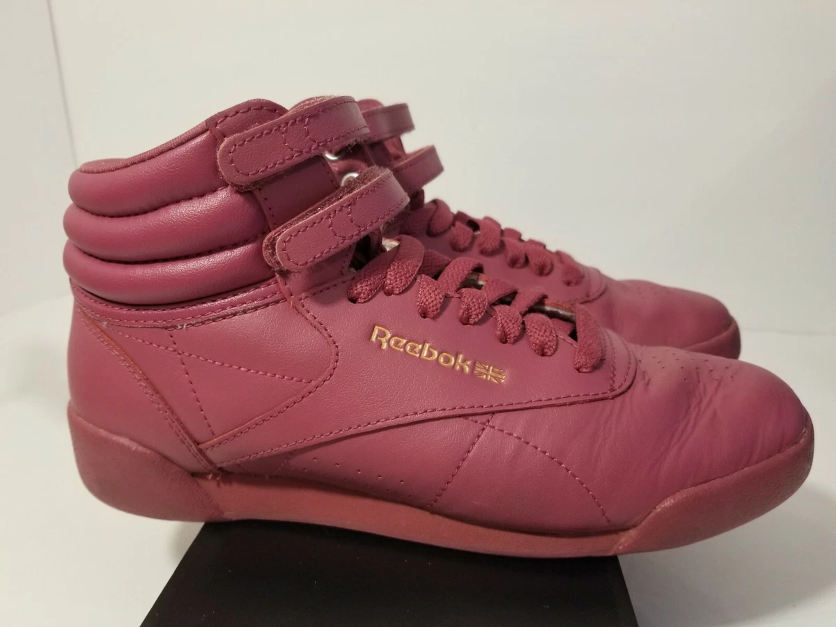 Reebok Classic Pink High Top Sneakers Tennis Shoes Size 4.5 SH12