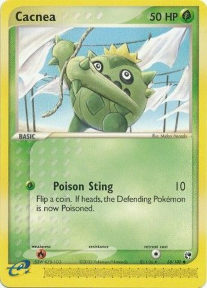 Pokemon - Cacnea - 58/100 - Common - EX Sandstorm - NM