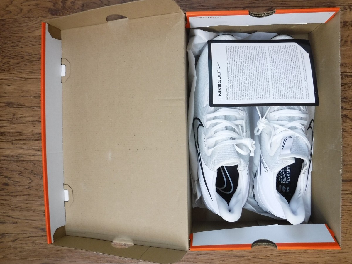 Nike Hex Zoom Air React Foam FlyKnit White/Black Platinum Golf