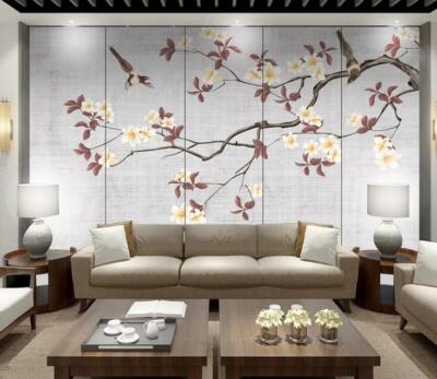 3D Branch Bird K8355 Wallpaper Mural Self-adhesive Removable Sticker Kay