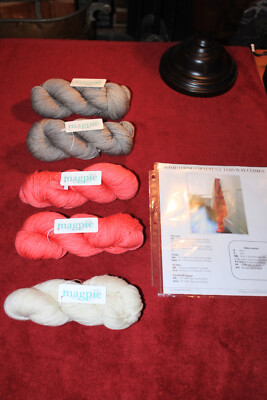 Magpie Swanky Dk yarn 5 Skeins & Gradient Shawl Pattern