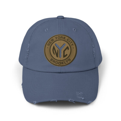 NYC Brooklyn Token New York City Unisex Distressed Cap
