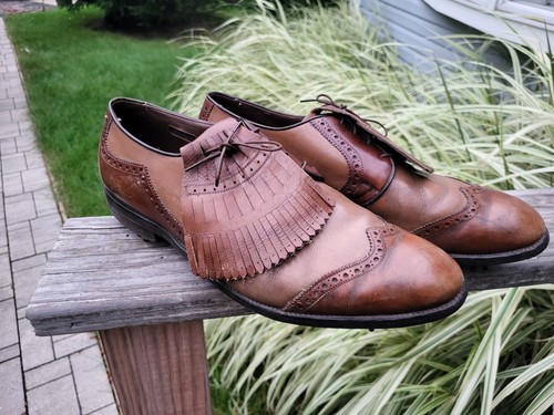 Allen Edmonds Golf Shoes Ben Hogan Colonial Mens Size 13 D Brown - Picture 2 of 22