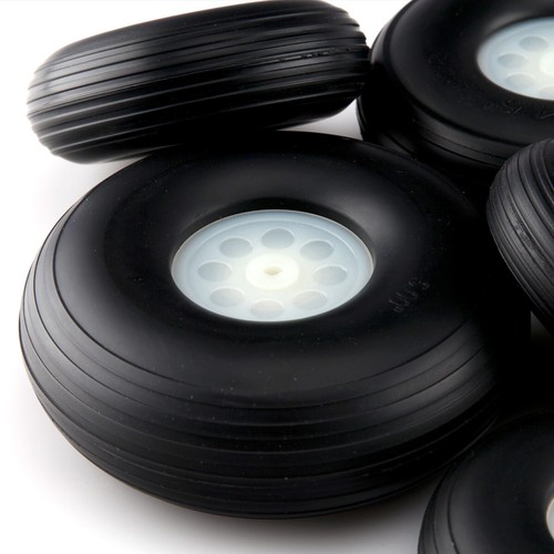 1 pair of 3.75" /95.3mm RC Airplane PU wheel with Plastic Hub(D95.25x H34x5mm) - Picture 10 of 12