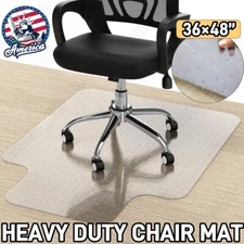 Office Chair Mat for Carpet 48"x36" Transparent Computer Desk Chair Mat with Lip