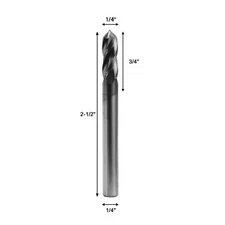 5PCS 1/4" 4 FLUTE 90 DEGREE CARBIDE DRILL MILL - AlTiN COATED