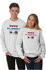 Videojuego Nerd Parejas Juegos Juego Regalo Manga Larga Camisetas Para Hombre