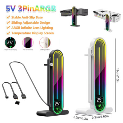 Graphics Card GPU Stand w/Temperature Display 5V 3Pin ARGB Video Card Holder