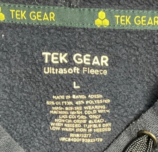 Sudadera con capucha Tek Gear cremallera completa ultra suave polar para hombre grande azul. 9429B Foto 3 de 3