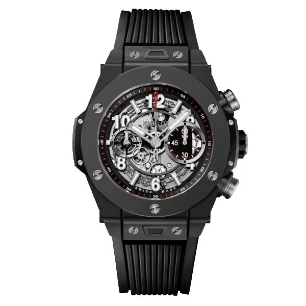 Caja de cerámica banda de goma Hublot Relojes de pulsera