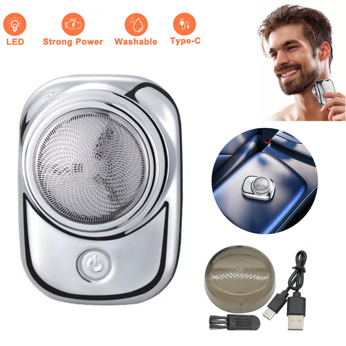 Mini Shave Portable Electric Shaver for Men Razor Beard Trimmer USB Rechargeable
