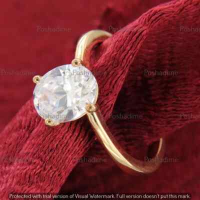 1 Ct EF/VS Oval Lab-Grown Diamond Solitaire Engagement Ring In 10K Yellow Gold