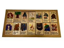 Story Blocks Wooden Rhyme  Reason 1999 Reading Tray 14 Double Sided Blocks