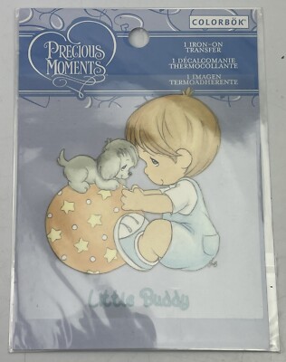 Precious Moments Colorbok Iron-On Fabric Transfer Lot w/ Patch
