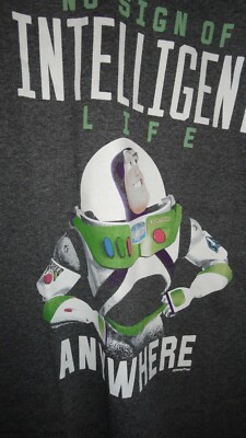 Buzz Lightyear ~ No Sign Of Intelligent Life Anywhere Disney Tee Medium  Men NU