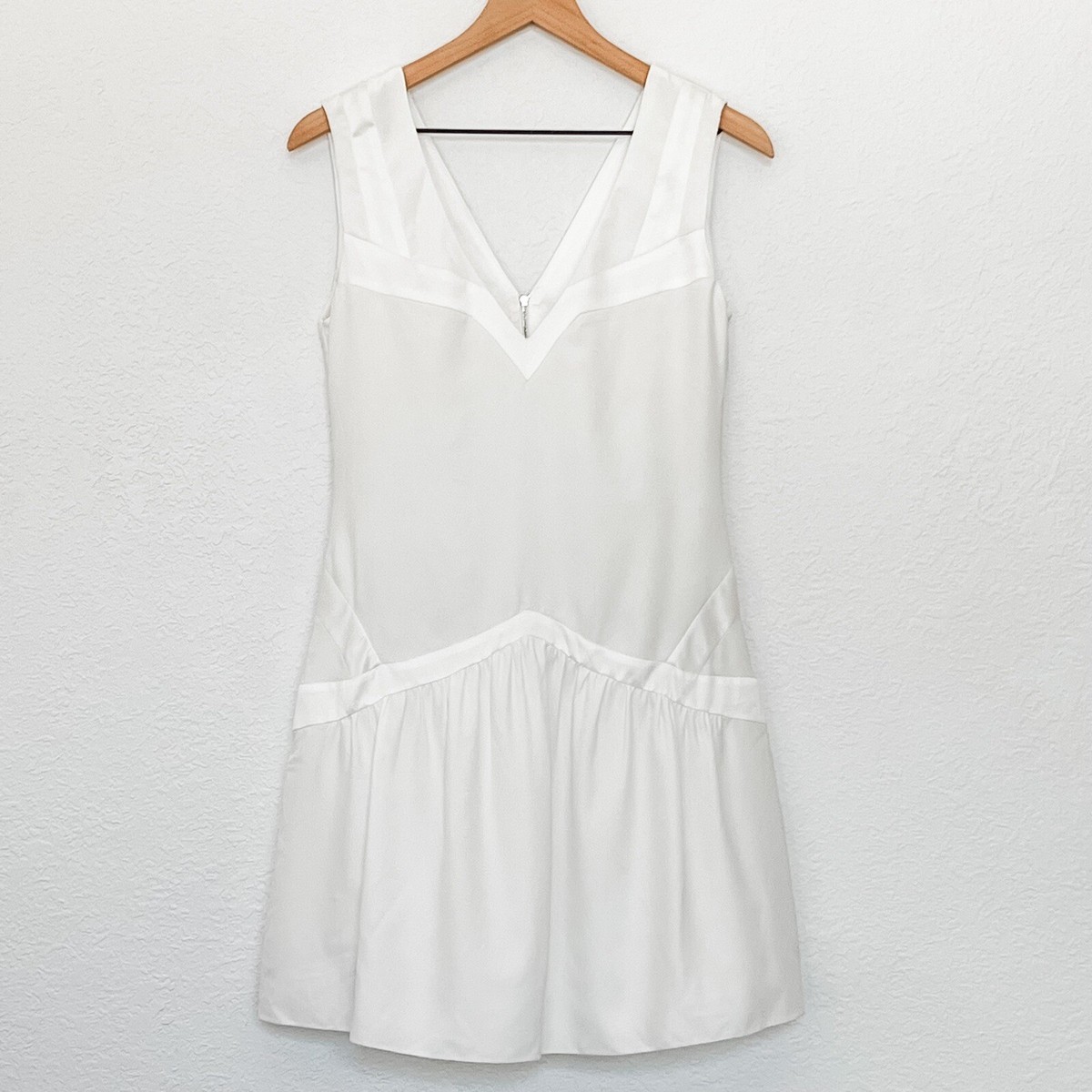 sandro white mini dress Sandro Beaded Knit Mini Dress