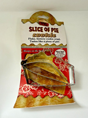 New Slice of Pie Cookie Cutter with recipe and directions on the back