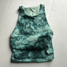 Old Navy Active Powerchill Light Support Crop Top Sports Bra Green Sz XS A2140