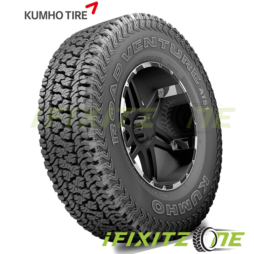 1 Kumho Road Venture AT51 235/75R17 109T Tires, w/55,000 Mileage