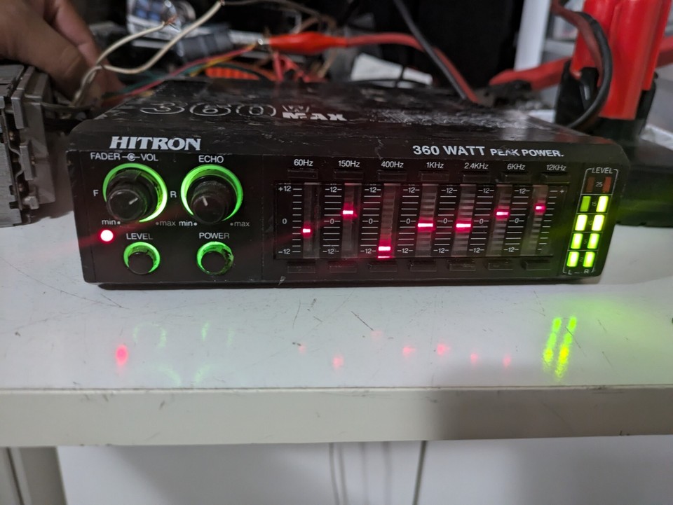 Hitron 360 watts Car Equalizer Booster ECHO Old School Graphic EQ READ