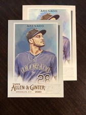 2020 Topps Allen and Ginter Hot Box Silver & Base  #130 Nolan Arenado - Rockies