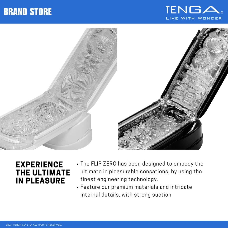 TENGA Flip Zero Male Reusable Masturbator/ Stroker & Lotion Bundle NIB NWT - Image 2 of 4