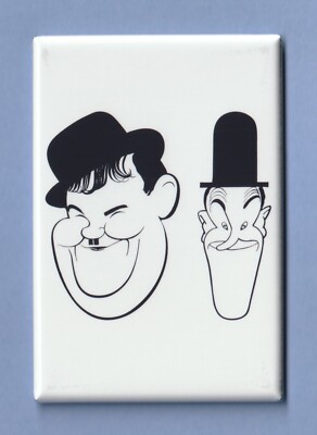 LAUREL AND HARDY *2X3 FRIDGE MAGNET* FILM STARS COMEDIANS STAN OLIVER ACTORS FUN