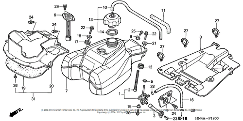 Genuine Honda Petcock FuelGas Valve 16950-HM8-003 TRX250 EX X Recon TRX350 Recon - Picture 4 of 5