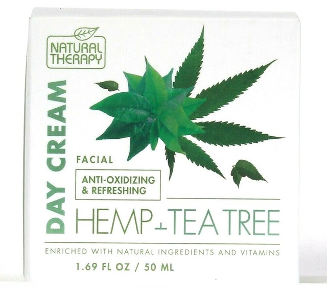 Natural Therapy Day Facial Cream Hemp Tea Tree Oil 1.69 FL Oz Anti