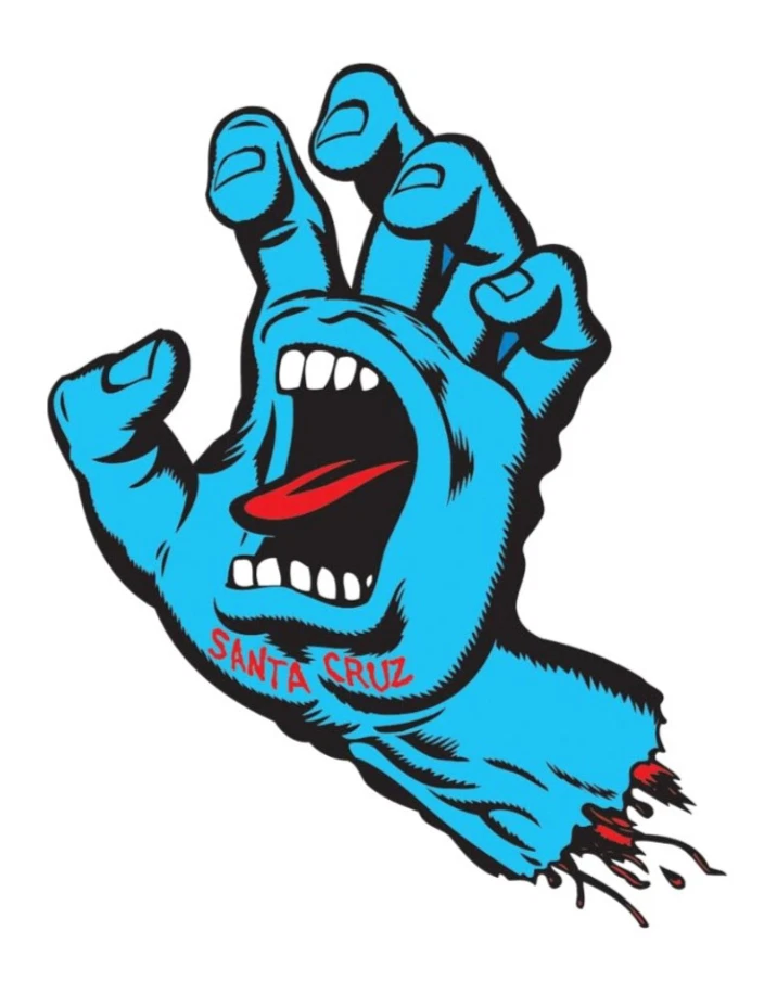 Santa Cruz Skateboards Screaming Hand Logo All Weather Vinyl Sticker/Decal