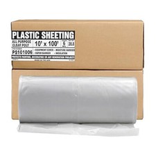 Plastic Sheeting 10 ft. x 100 ft. Clear 6 mil Polyethylene Sheeting