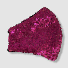 40 Maskela Women's Pink Adjustable Sequin Face Mask Covering